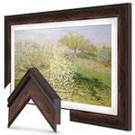 Deco TV Frames - Burlwood Smart Frame Compatible ONLY with Samsung The Frame TV (85", Fits 2021-2025 Frame TV)