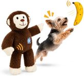 Léwind 2 Pack Squeaky Plush Dog Toys with Fun Squeakers, Soft Cotton Plush Chew Toys for Dogs to Clean Teeth for All Breeds, Dog Toy Stuffed Animal for Playing and Boring Relief