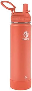 Takeya Actives Kids Insulated Stainless Steel Water Bottle with Straw Lid, 14 Ounce, Sky