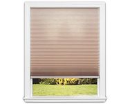 Redi-Shade-No-Tools-Easy-Lift-Trim-at-Home-Cordless-Pleated-Light-Filtering-Fabric-Shade-Natural,-36-in-x-64-in,-(Fits-windows-19-in 36-in)