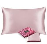 Sleep Mantra Silk Pillowcase King-Size 100% Mulberry - 30 Night Free Trial, 22 Momme Weight for Smooth Hair and Skin, Washable Pillow Sham, Blush Color Zippered Pillow Cover (51 x 92 cm)