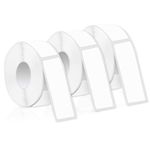 ROSYLEVE Label Maker Tape, 3 Rolls self-Adhesive Label Printing Paper Household Storage White Self-Adhesive Label Tape Sticker Thermal Paper Roll for Office Household Supplies (12mm x 40mm)