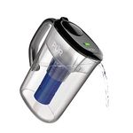 PUR PLUS 7-Cup Water Filter Pitcher with 1 Lead-Reducing PUR Plus Filter, Dishwasher Safe, Powerful Filtration, Filter Change Indicator Light, Smoke, PPT711B