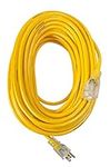 Yellow Jacket 2885 12/3 Heavy-Duty 15-Amp SJTW Contractor Extension Cord with Lighted Ends, 100-Feet