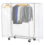 Ruibo 6ft Transparent Clothes Garment Rail Cover for Clothes Rack With 2 Durable Zipper / 6FT(180x150x50CM)