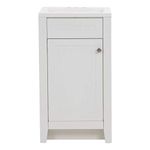 Spring Mill Cabinets Wyre Bathroom Vanity with 1-Door Cabinet and White Single-Sink Top, 18.25" W x 16.68" D x 33.13" H