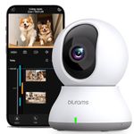 blurams Pet Camera 2K, Indoor Camera, Dog Camera, 360° Home Security Camera, WiFi Baby Monitor, Night Vision, Motion Tracking, 2-Way Talk, Cloud&SD, APP Control, Works with Alexa(2.4GHz Only)