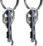 Gear Infusion Brew Soldier Titanium Beer Bottle Opener with Key Ring - Made in the USA (Sandblasted - Two Pack)