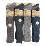 ARG 3 Pairs Mens Soft Thermal Premium Quality Long Wool Blend Boot Socks Mix Colours Size UK 6-11 EU 39-46