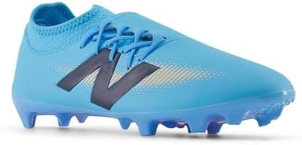 New Balance Unisex Furon Dispatch FG V7+ Soccer Shoe, Team Sky Blue/Mango, 10.5 US Men