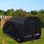 Log Splitter Cover Waterproof Heavy Duty Great Quality Large 95L×49W×42H in Suitable for 22 to 60 ton Hydraulic Dual Position Log Splitter All Weather Protection Resistant to rain,snow,wind,UV - black