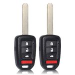 Key Fob Remote Replacement Fits for Honda Civic 2014 2015/Accord 2013-2015 MLBHLIK6-1T Keyless Entry Remote Control Uncut 4 Buttons 315 MHz G Chip 35118-T2A-A20 Pack of 2