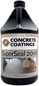 CC Concrete Coatings SuperSeal 20WB - Water Base Acrylic Sealer, Quick Drying, Safe & Easy to Use - Satin Finish (1 Gal)