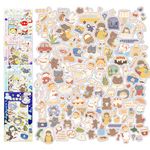 FunBlast Kawaii Stickers Set – 16 Sheet (100+ Pcs) DIY 3D Stickers for Girls, Aesthetic Sticker, Stickers for Journaling, Scrapbooking, Cute Stickers Set (YoYoTown-4X4=16Sheet)