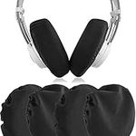 Geekria 2 Pairs Flex Fabric Headphones Ear Covers, Washable & Stretchable Sanitary Earcup Protectors for Large Over-Ear Headset Ear Pads, Sweat Cover for Gym, Gaming (L/Black)