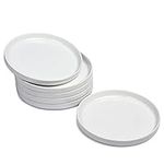 WishDeco Ceramic Appetizer Plates Set of 6, Small Dessert Plates Set, 18cm/7 Inch White Round Plates, Porcelain Dinner Plates for Salad, Pasta, Cake, Waffle, Microwave & Dishwasher Safe