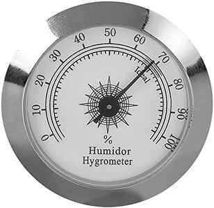 Analog Hygrometer HYG-75S Polished Silver Finish Hygrometer