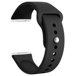 Tobfit Silicone Band for Fitbit Versa 3 4 Fitness Tracker,Soft Sport Strap for Fitbit Sense Fitness Tracker (Watch Not Included), Adjustable Wristband with Metal Buckle for Men Women (Black, L)