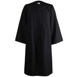 OSBO GradSeason Unisex Matte Robes for Graduation Gown, Choir Robes, Pulpit Robe and Pastor, Black, 48