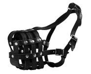 Dean & Tyler English Bulldog Leather Basket Muzzle for Size No.EB1, Large