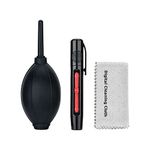 PROfezzion 3-in-1 Cleaning Kit for DSLR & Mirrorless Cameras including 1 x Lens Cleaning Pen with Retractable Soft Brush/ 1 x Silicone Tip Air Blower/ 1 x Microfiber Cleaning Cloth