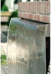 Primrose 30cm Stainless Steel Waterfall Blade Cascade (Sheer descent) Rear Supply for Wall Water Features