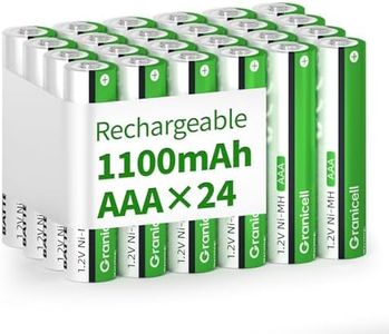 Granicell AAA Rechargeable Batteries 1100 mAh High Capacity 1300 Cycle,1.2V NiMH Low Self Discharge Triple AAA Battery,24 Pack