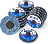 TSOAPX 20 PCS Flap Discs Set, 2" Zirconia Roll Lock Die Grinder Sanding Disc Sandpaper Wheels Grit 36/60/80/120, Flap Wheel for Wood & Metal Sanding