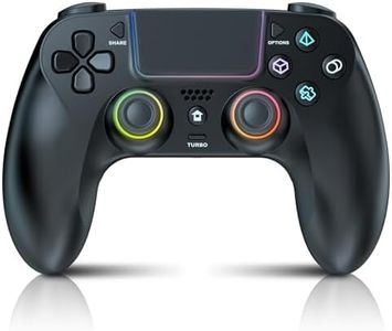 GUOC LED Wireless Controller for PS5 with Hall Effect Joystick and Trigger,4 Macro Boutton Extended Grip Controller Compatible with PS5 Pro/Slim, Dual Vibration, Remap/Turbo Function