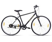 Unisex Ninety One Ktm Hellfire 700C Hybrid Rigid Single Speed Cycle In 29" Wheel Size With Extra Slim Tyres, Black