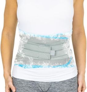 Vive Wearable Ice Packs for Back Pain - Back Brace with Ice Pack - Ice Belt for Lower Back Pain - Gel Ice Pack Back for Sciatica Relief Men, Women - Compression Hot Cold Therapy for Injuries Reusable