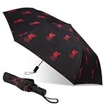 Liverpool FC Umbrella for Adults and Teens - Compact Folding Telescopic Umbrella Lightweight - Liverpool Gifts for Him