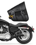 KEMIMOTO Motorcycle Swingarm Bag Left Side Tool Bag Swing Arm Bags for Sportster Street Rebel 300 500 Synthetic Leather