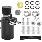 STHIRA® 300ml Oil Catch Can Kit for Cars, Universal Aluminum Oil Separator with Hoses, Clamps & Fittings, Crankcase Ventilation System Upgrade to Reduce Oil Buildup