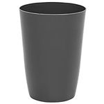 HOLDN' STORAGE Small Trash Can - Open Top Garbage Cans for Kitchen, Office, Dorm, Bathroom, etc. -Waste Compact/Tight Spaces The Perfect Bathroom 2 Gallon Bin Glossy Grey