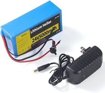 24V 5Ah Lithium Battery with 29.4V 1A Charger, 24V Rechargeable Battery for Kid Ride On Toys and DIY Projects, Lightweight & Long-Lasting, 20A BMS