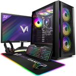 Vibox VI-42 Gaming PC - 21.5" Monitor Bundle - AMD Ryzen 3200GE Processor - Radeon Vega Graphics - 16GB RAM - 2TB HDD - 240GB SSD - Windows 11 - WiFi