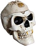 XIZHI Taro Ashtray, Skull Hand Painted Resin Ashtray, with Lid, Can Be Used for Horrible Halloween Decorations, Indoor and Outdoor Hand-Painted Gothic Cigarette Ashtrays or Ornaments