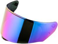 JQF Gear Motorcycle Helmet Visor for Assault/Rapid/Stream Outer Face Shield Motorcycle Helmet Accessories (Rainbow)