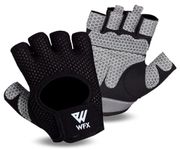 WESTWOOD FOX Weight Lifting Gloves with Wrist Wrap Support,Gym Gloves for Men and Women, Anti Slip, Breathable, Workout Training, Hanging, Pull-Ups, Dumbbell,Cycling (BLACK Without Wrist, S)