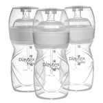 Playtex Baby Anti-Colic Nurser Bottle with Pre-Sterilized Disposable Drop-Ins Liners, Closer to Breastfeeding, 4 Ounce Bottles, 3 Count