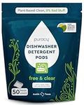 Puracy Dishwasher Pods, 50 Count, Natural Dishwasher Detergent, Free & Clear Enzyme-Powered Automatic Dishwasher Pod, Spot and Residue-Free Dish Tabs, 2-in-1 Dishwasher Soap and Rinse Aid