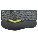 Nulea Wireless Ergonomic Keyboard, Split Keyboard with Wrist Rest, USB-C Charging, 7-Color Backlight, Natural Typing, Bluetooth and USB Connectivity, Compatible with Windows/Mac