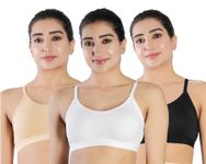 B-SOFT Medium Impact Sports Bra for Women | Daily Use | Non-Wired | Non-Padded | Seamless Bra | Full Coverage | Suitable for Gym,Yoga,Workout- (Multi PCS 3)_32