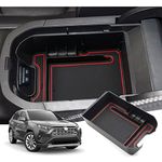 GAFAT Toyot-a RAV4 /Hybrid/Plug-in Hybrid 2019-2023 2024 Centre Console Storage Box, RAV4 2023 Armrest Organiser Tray Centre Armrest Glove Box, Compatible with Toyota RAV4 Accessories (Red2)