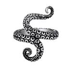 Grunge Knuckle Cool Rings For Men Teens Size 9 Stainless Steel Octopus Ring