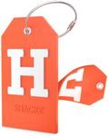 Initial Luggage Tag with Full Privacy Cover and Stainless Steel Loop ? (Letter H)