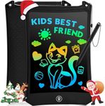 LCD Writing Tablet, 8.5 Inch Colorful Doodle Board Electronic Doodle Pad, Drawing Board Drawing Tablets for Kids, Educational Toys Birthday Gifts for Girls Boys Age 3-8 (Black)