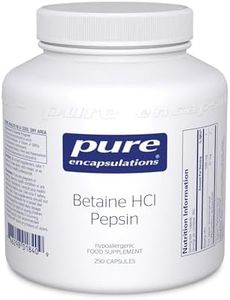 Pure Encapsulations Betaine HCl Pepsin - Acidic Betaine with Protein-Digesting Enzyme, 250 Capsules