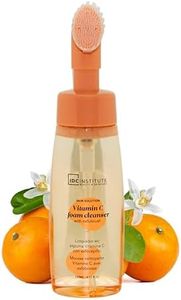 Limpiador Facial Para Todo Tipo De Piel Con Vitamina C Antioxidante, Desmaquillante, Hidratante. Espuma Limpiadora Facial Con Cepillo Tonifica y Limpia La Piel. Limpiador de Poros 240 mL Vitamina C